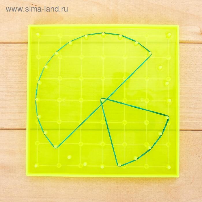 Геоборд двусторонний &laquo;Транспорт&raquo; со сменными картинками и резиночками, по методике Монтессори