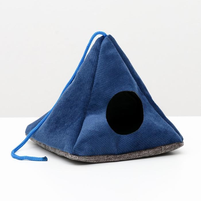 Подвесной домик для грызунов Подвесной домик для грызунов "Вигвам", мебельная ткань ,флис, 15 х 15 см, микс цветов