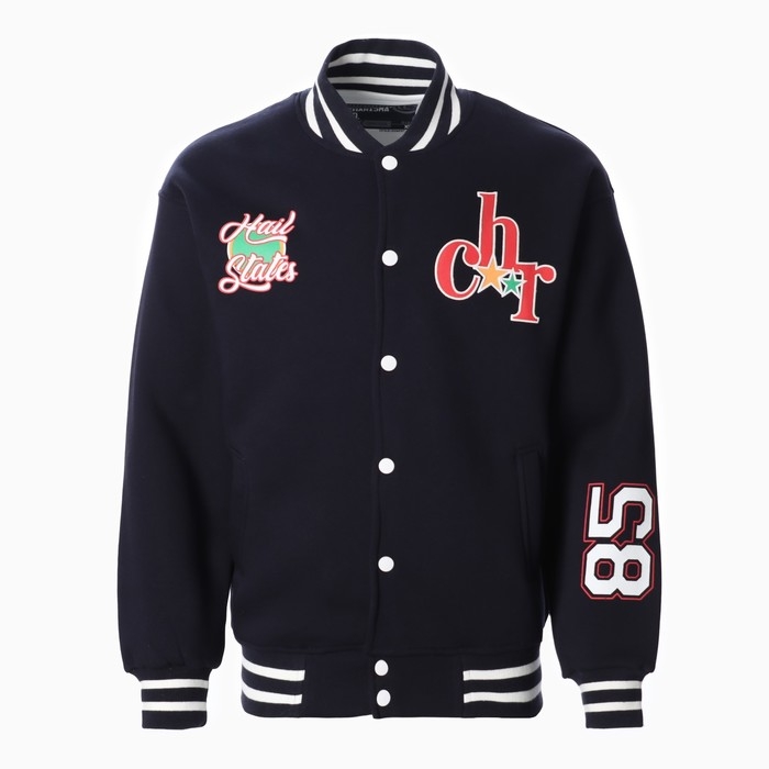 Бомбер мужской НАЧЁС, цвет тёмно-синий, размер 50 (XL) Бомбер мужской НАЧЁС, цвет тёмно-синий, размер 50 (XL)