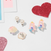 Набор клипс детских (3 пары) &laquo;Выбражулька&raquo; морская коллекция, цветной