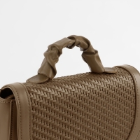 Ручка для сумки, пришивная, 18 &times; 3,5 см, цвет коричневый