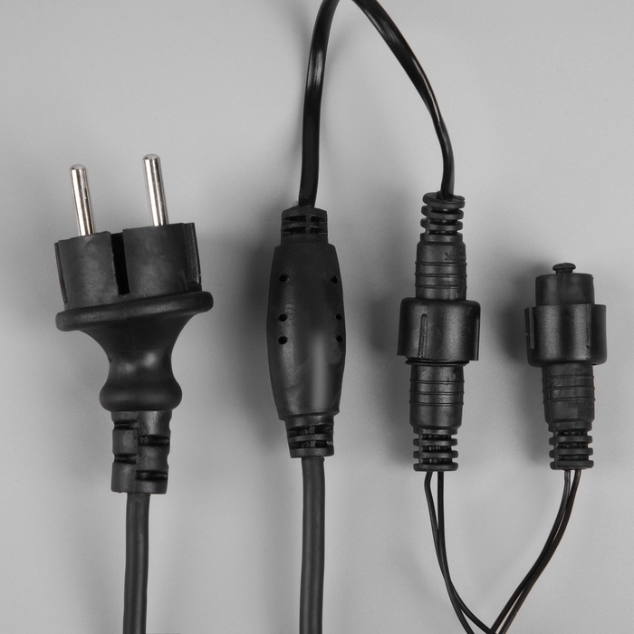 Гирлянда &laquo;Бахрома&raquo; 6 &times; 0.7 м, IP44, УМС, тёмная нить, 120 LED, свечение мульти, 220 В