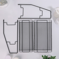 Органайзер для хранения косметических средств/принадлежностей, двухуровневый, 31 &times; 32 &times; 17 см, цвет чёрный