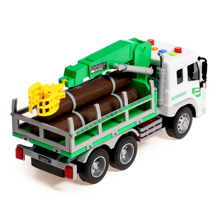 Грузовик &laquo;Лесовоз&raquo;, инерция, 1:16, световые и звуковые эффекты