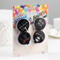 Набор свечей в торт "Мужской №1", 4&times;4,4см, 4 шт