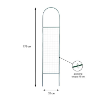 Шпалера, 170 &times; 35 &times; 1 см, металл, зелёная, &laquo;Сетка мини&raquo;