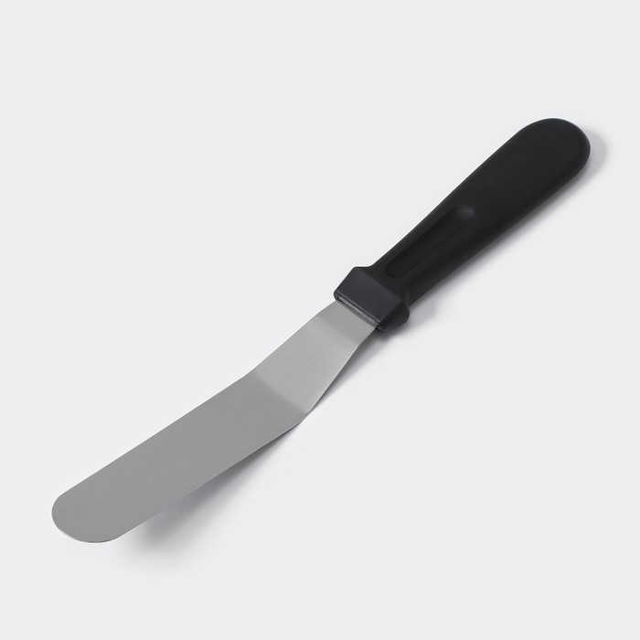 Кондитерская лопатка - палетка, изогнутая, 26,7 см, рабочая часть 14,5 см, цвет чёрный