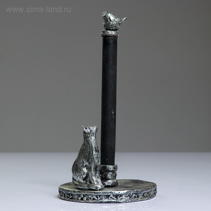 Подставка для бумажного полотенца "Кошка с птичкой" 30х16х16см