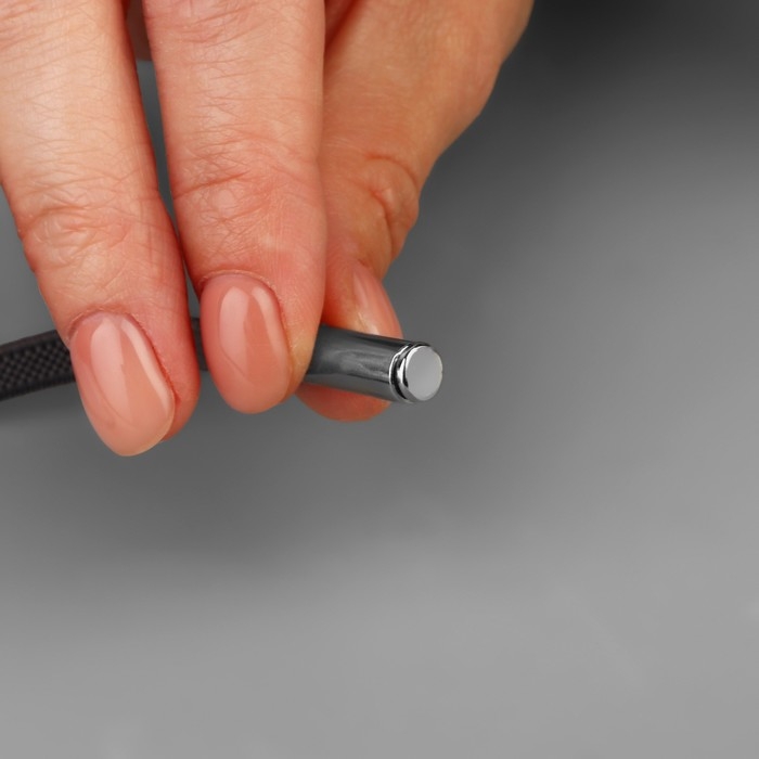 Наконечник для шнура цилиндр, d = 6 &times; 15 мм, 4 шт, цвет чёрный никель