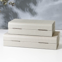 Шкатулка для украшений &laquo;Минимализм&raquo; экокожа, набор 2 шт.