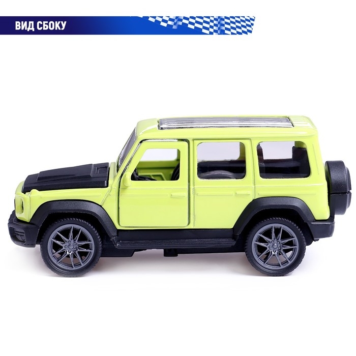 Машина металлическая &laquo;Джип&raquo;, инерционная, 1:36, открываются двери, цвет зелёный