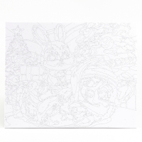 Картина по номерам на новый год на холсте с подрамником &laquo;Милые зверята с подарками&raquo;, 40 х 50 см