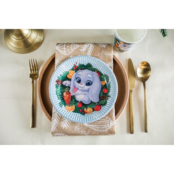 Новогодний Набор бумажной посуды одноразовый Игристого праздника!&raquo;, на новый год