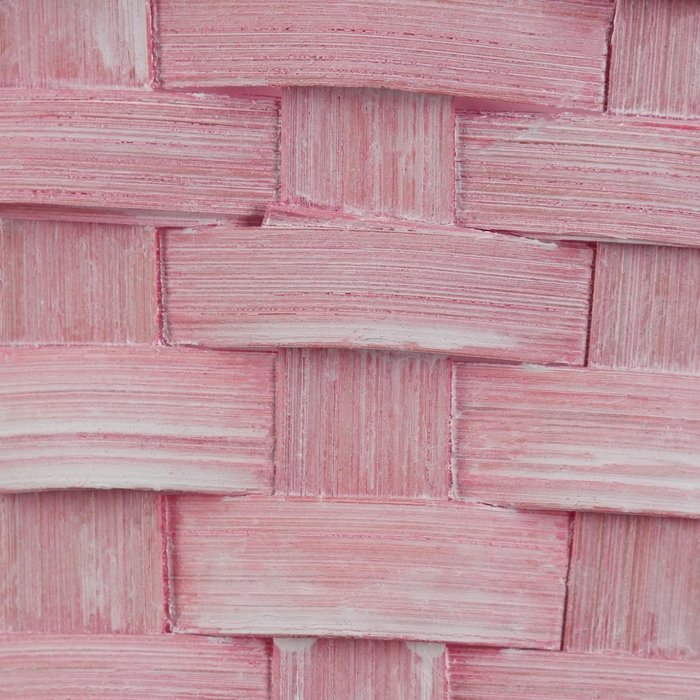 Набор корзин, 19х7,5х9,5/31 см, 22х9х11/34 см, 24х9х11,5/35 см, 3 шт, розовые, бамбук