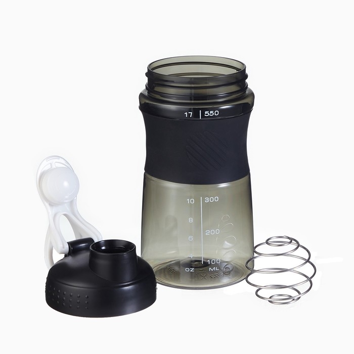 Шейкер, серия: Work, "Мастер К", 550 мл, 19.5 х 7.8 см, черный