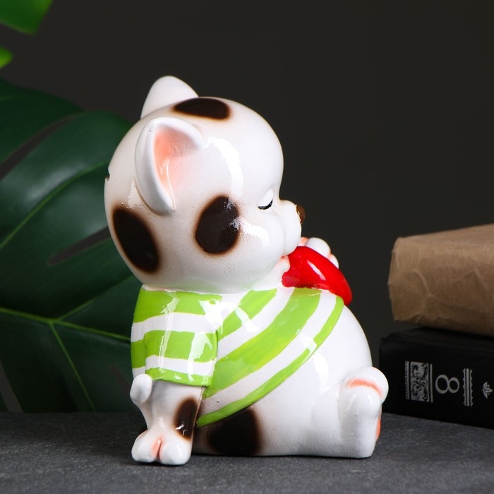 Копилка "Котенок с сердечком" 9х8х16см