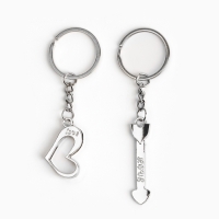 Брелок для ключей парный, &laquo;Любить тебя я буду вечно&raquo;, металл, 9 х 14 см