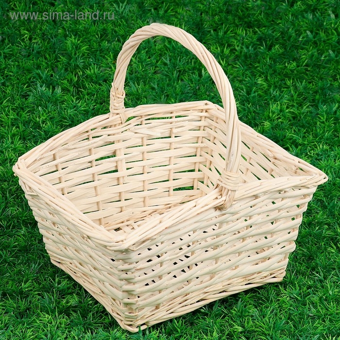Корзина плетеная, ива, 27&times;22&times; h14(27) см,