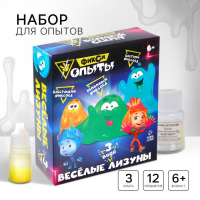 Набор для опытов Фиксики &laquo;Цветные лизуны&raquo;, неоновый, блестящий, зелёный
