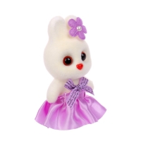 Игрушка из пенопласта &laquo;Зайка с цветком&raquo;, 13 см, набор 3 шт., цвет МИКС