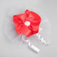 Банты на ручки "Ромашка", красный, 4 шт