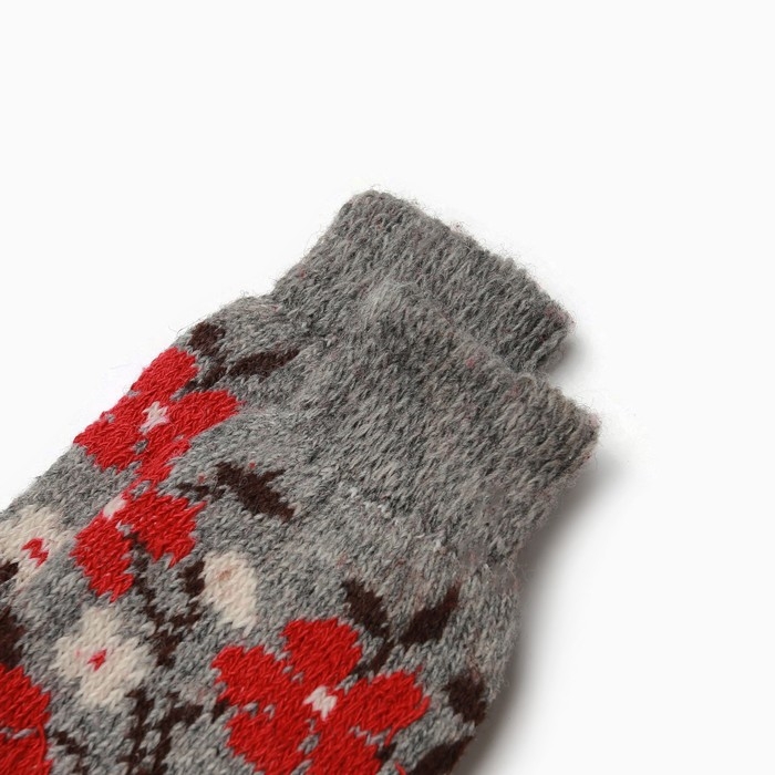 Носки женские шерстяные &laquo;Маргаритка&raquo;, цвет серый, размер 23