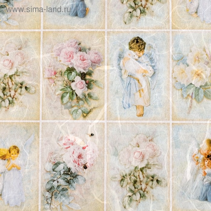 Рисовая декупажная карта "Ангелочки" А4 25 г/м9