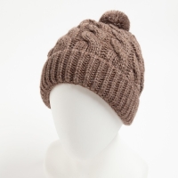 Шапка женская , цвет кофе, размер 56-58 Шапка женская , цвет кофе, размер 56-58