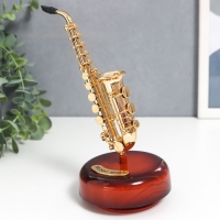 Сувенир музыкальный механический "Саксофон" 9,5х9,5х20 см