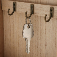 Ключница дерево 6 крючков "Лаванда в кувшине" 26,3х21х7,8 см  МИКС