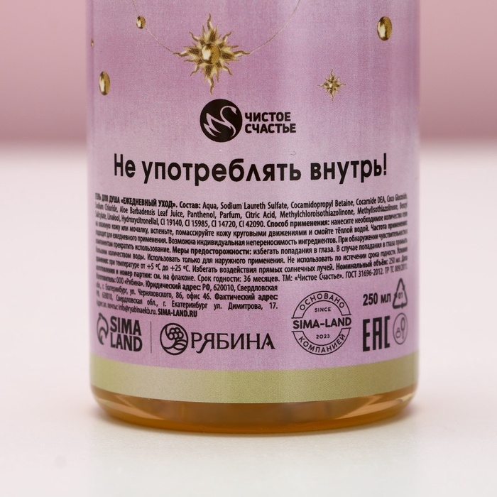 Подарочный набор &laquo;Время сиять&raquo; ЧИСТОЕ СЧАСТЬЕ: гель для душа шампанское 250 мл и бомбочки для ванны 5х40 г