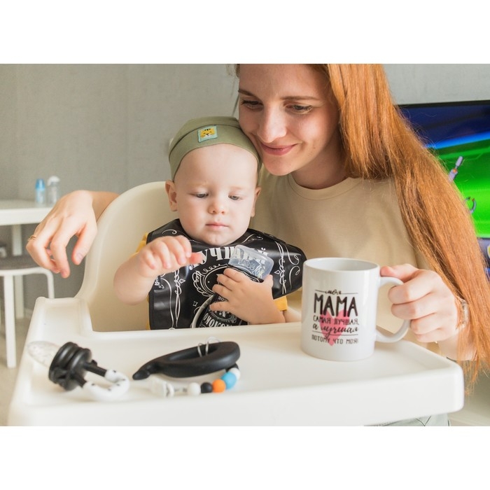 Нагрудник для кормления &laquo;Лучший ребёнок&raquo; непромокаемый на липучке, с карманом