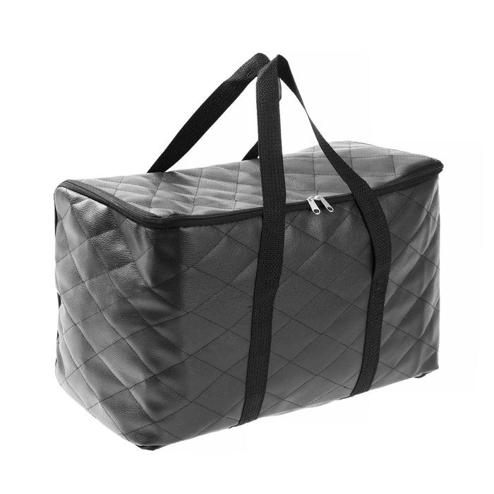 Сумка-органайзер автомобильная, экокожа, ромб, черный 35 х 21 х 24 см Сумка-органайзер автомобильная, экокожа, ромб, черный 35 х 21 х 24 см