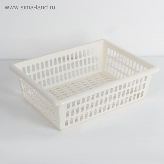 Корзина для хранения Полимербыт, пластик, 40×30×13 см, МИКС Корзина для хранения Полимербыт, пластик, 40×30×13 см, МИКС