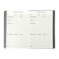 Еженедельник датир 2025г мягк обл иск кож А5 80л ESCALADA, бл тис, кр бл 70 г/м&sup2;, чёрный