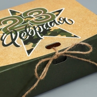 Коробка подарочная, упаковка, &laquo;23 февраля&raquo;, 16,5 х 12,5 х 5 см