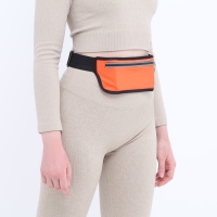 Сумка поясная на молнии, светоотражающие элементы, цвет оранжевый Сумка поясная на молнии, светоотражающие элементы, цвет оранжевый