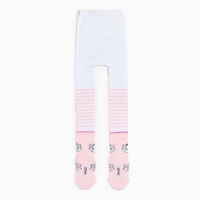Колготки детские &laquo;Мари&raquo;, Коты аристократы, рост 116-122 см, цвет белый/розовый