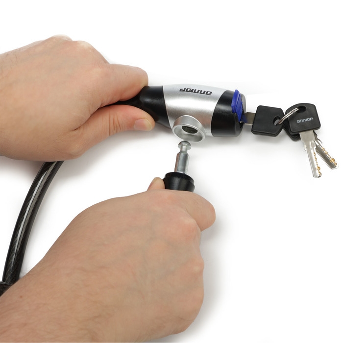 Замок навесной "АЛЛЮР" ВС-Т 12, с тросом, 1500 мм