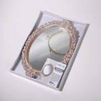 Зеркало настенное &laquo;Вензеля&raquo;, зеркальная поверхность 16 &times; 23 см, цвет &laquo;белёное золото&raquo;