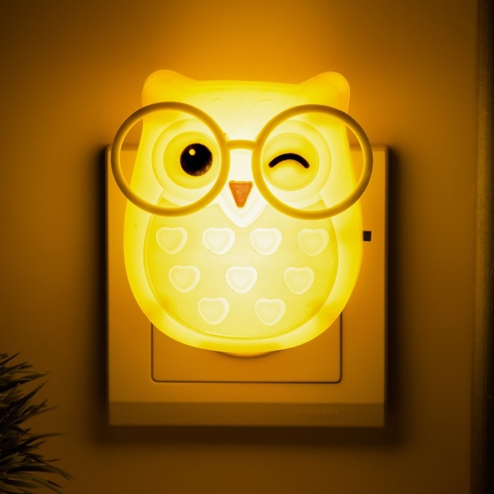 Ночник Ночник "Совенок" 220V 0,1W сохраняет энергию МИКС 7,5х7,5х3,7 см RISALUX
