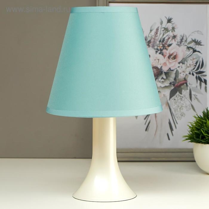Лампа настольная 032004 1хЕ14 15Вт светло-бирюзовый d=18 см, h=28,5 см RISALUX