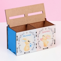 Семейный банк на свадьбу для сбора денег на малыша &laquo;Девочка или мальчик&raquo;, 19,1х10,1х7,7 см