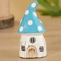 Сувенир "Гномий домик" дерево 5,5х5,5х10 см, цв. бело-синий