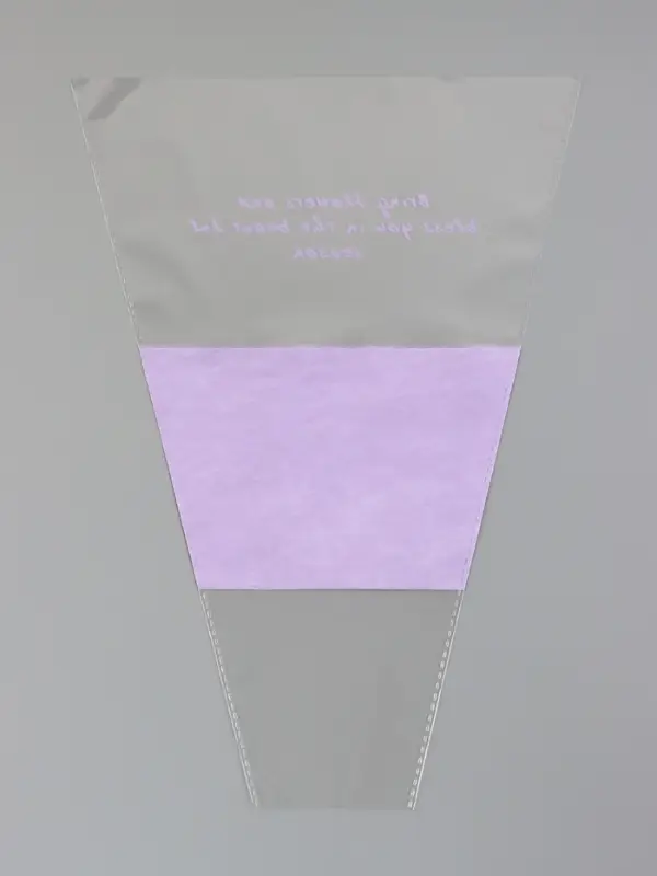 Пакет конус для цветов, с нетканым материалом, 26+7&times;37 см, лиловый