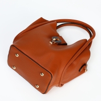 Сумка женская тоут на молнии, цвет рыжий