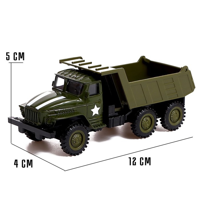 Грузовик металлический &laquo;УРАЛ &laquo;Армия&raquo;, инерция, масштаб 1:43, цвет зелёный