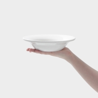 Тарелка глубокая Hanna Kn&ouml;vell, d=20.4 см, фарфор, белая