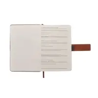 Ежедневник недатированный формат А5, с хлястиком, 128л, линия, пвх, Коричневый