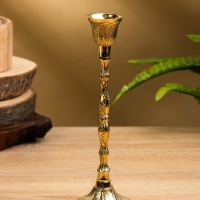 Подсвечник &laquo;Павлиний хвост&raquo;, латунь, 7&times;7&times;19 см